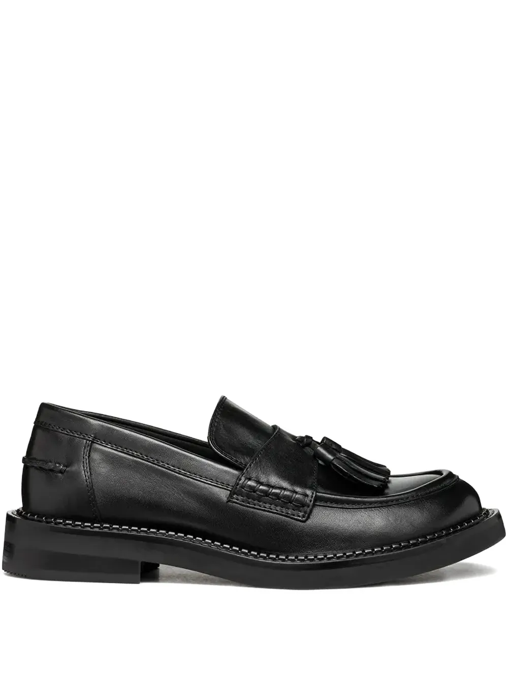 Geox Tassel-embellishment Loafers In Black