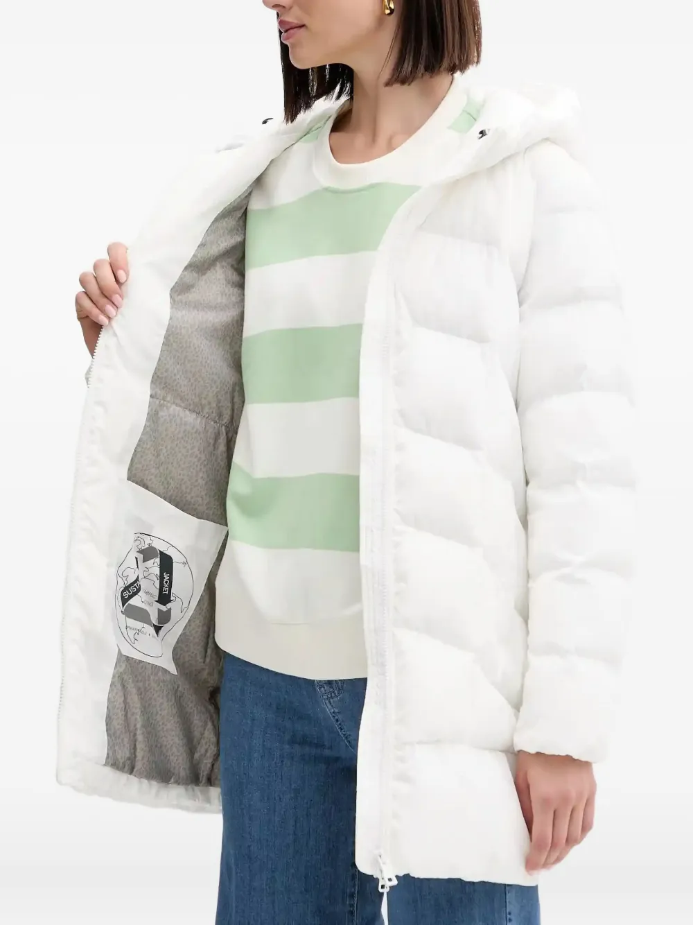 Geox Jas met capuchon Wit