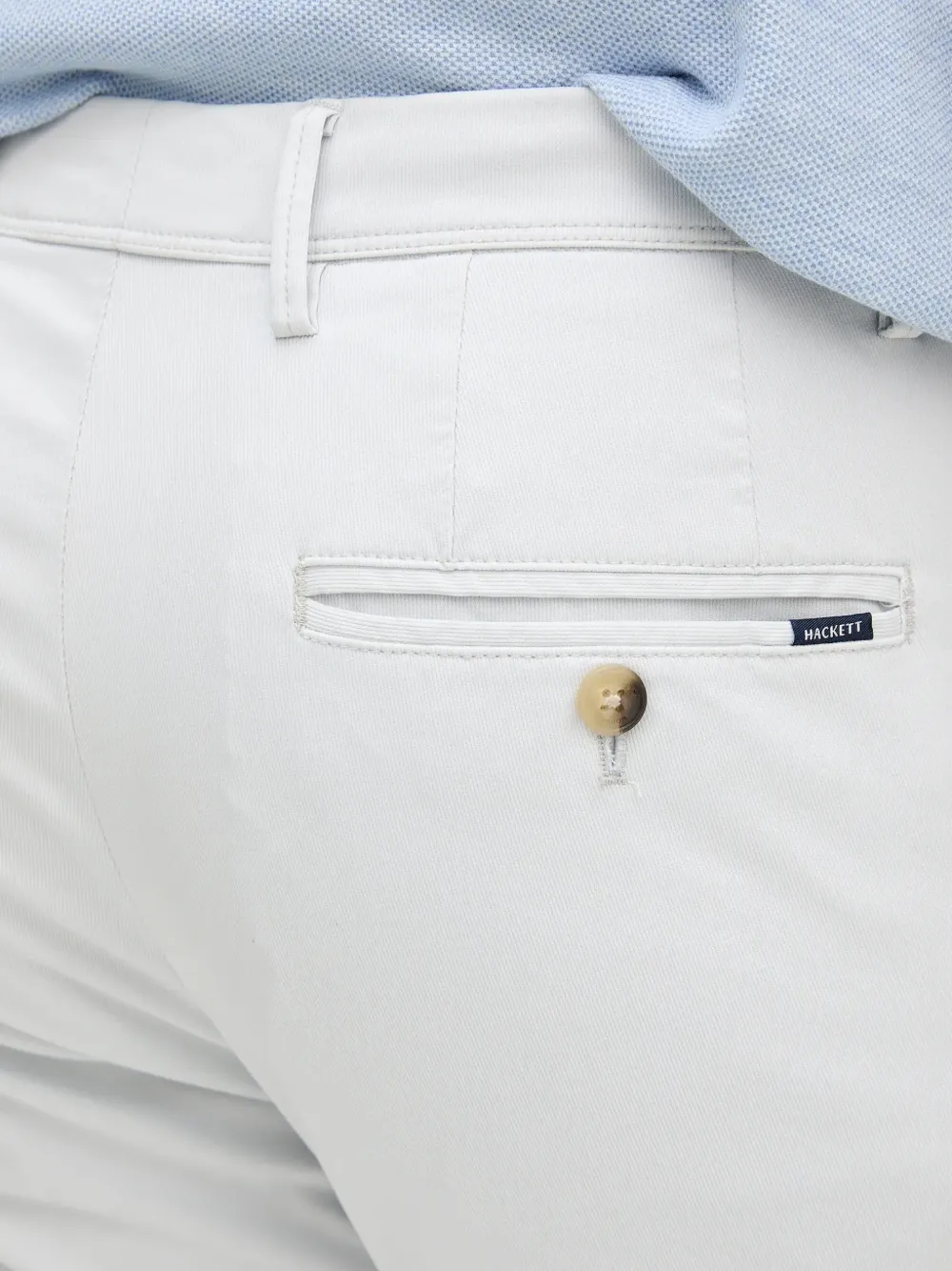 Hackett London Broek met knoopsluiting Wit