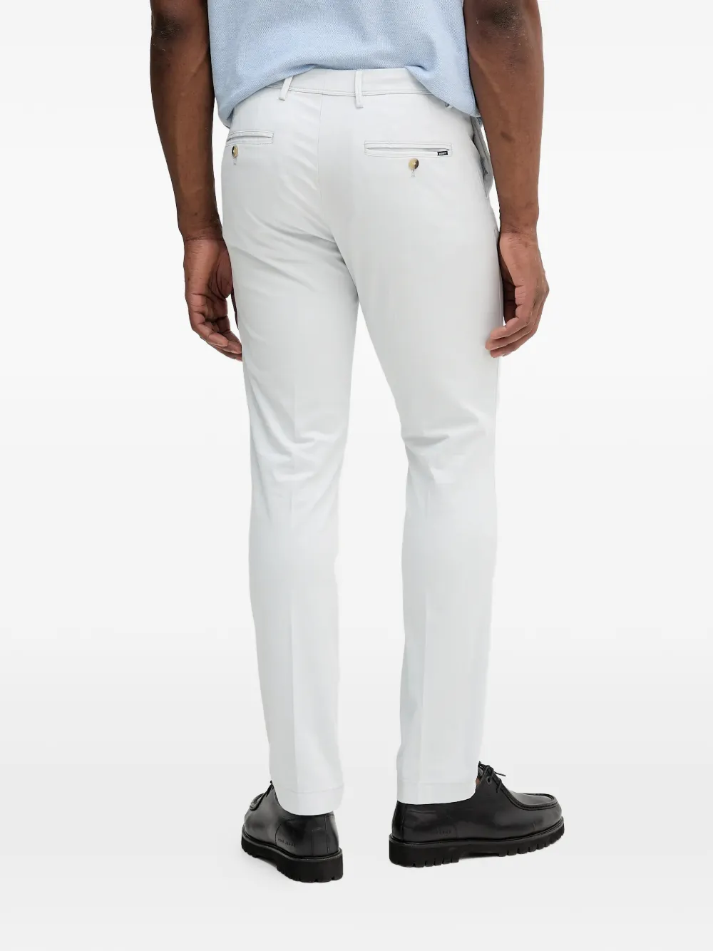 Hackett London Broek met knoopsluiting Wit