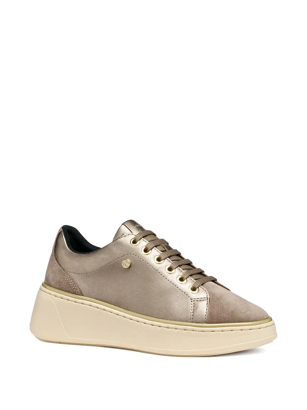 Geox Sunnetty Zip Detail Trainers In Brown