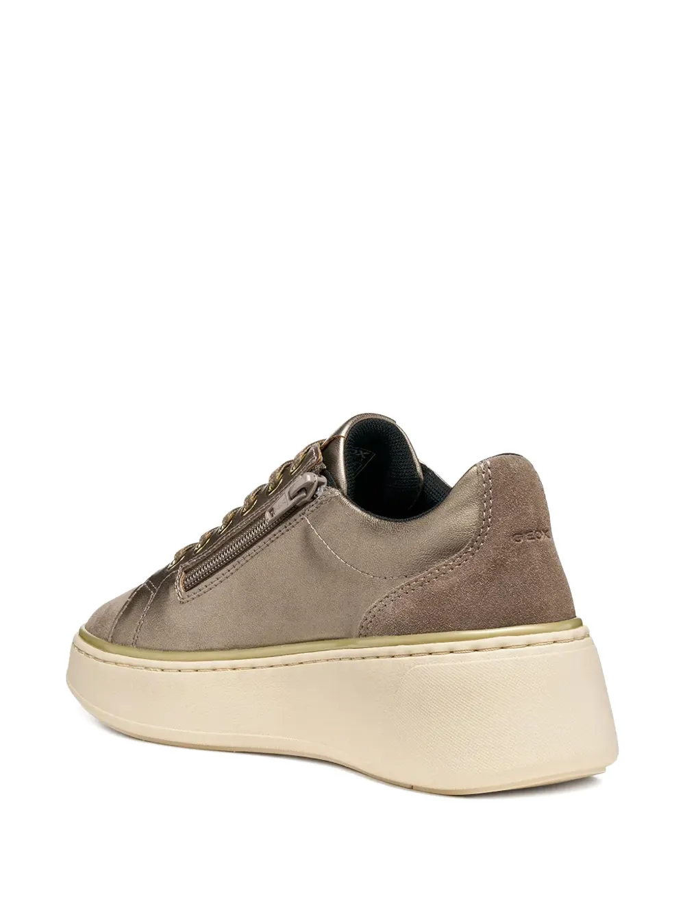 Geox Sunnetty Zip Detail Trainers In Brown