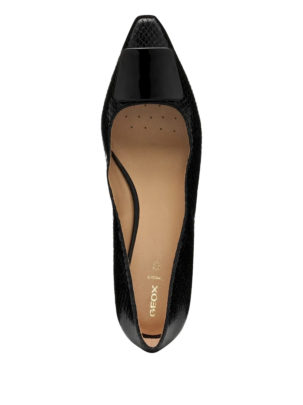 Geox Giselda Pointed-toe Ballet Flats In Black