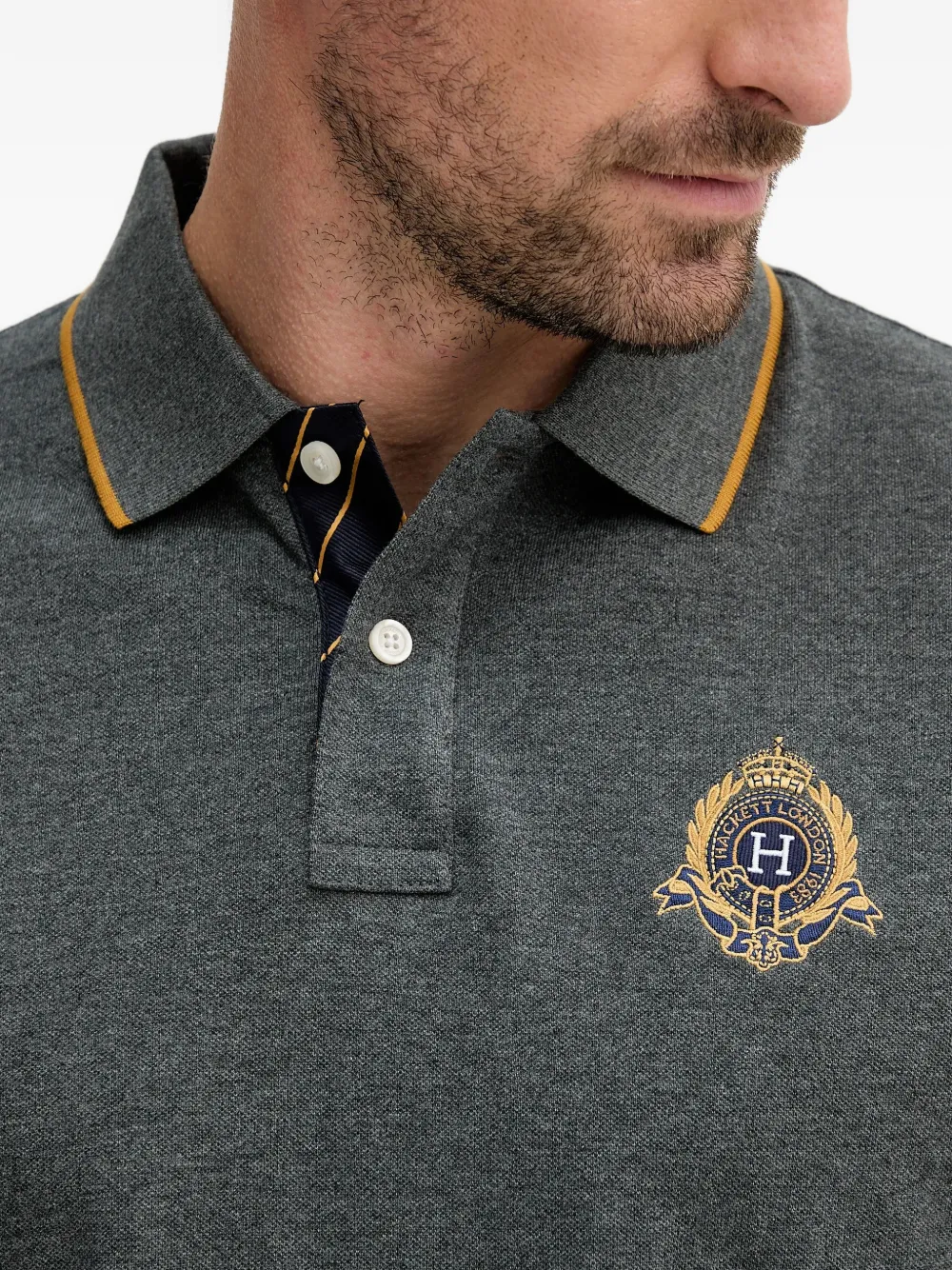 Hackett London Katoenen poloshirt Grijs