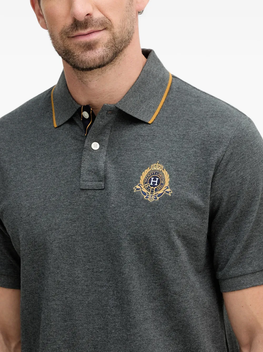Hackett London Katoenen poloshirt Grijs