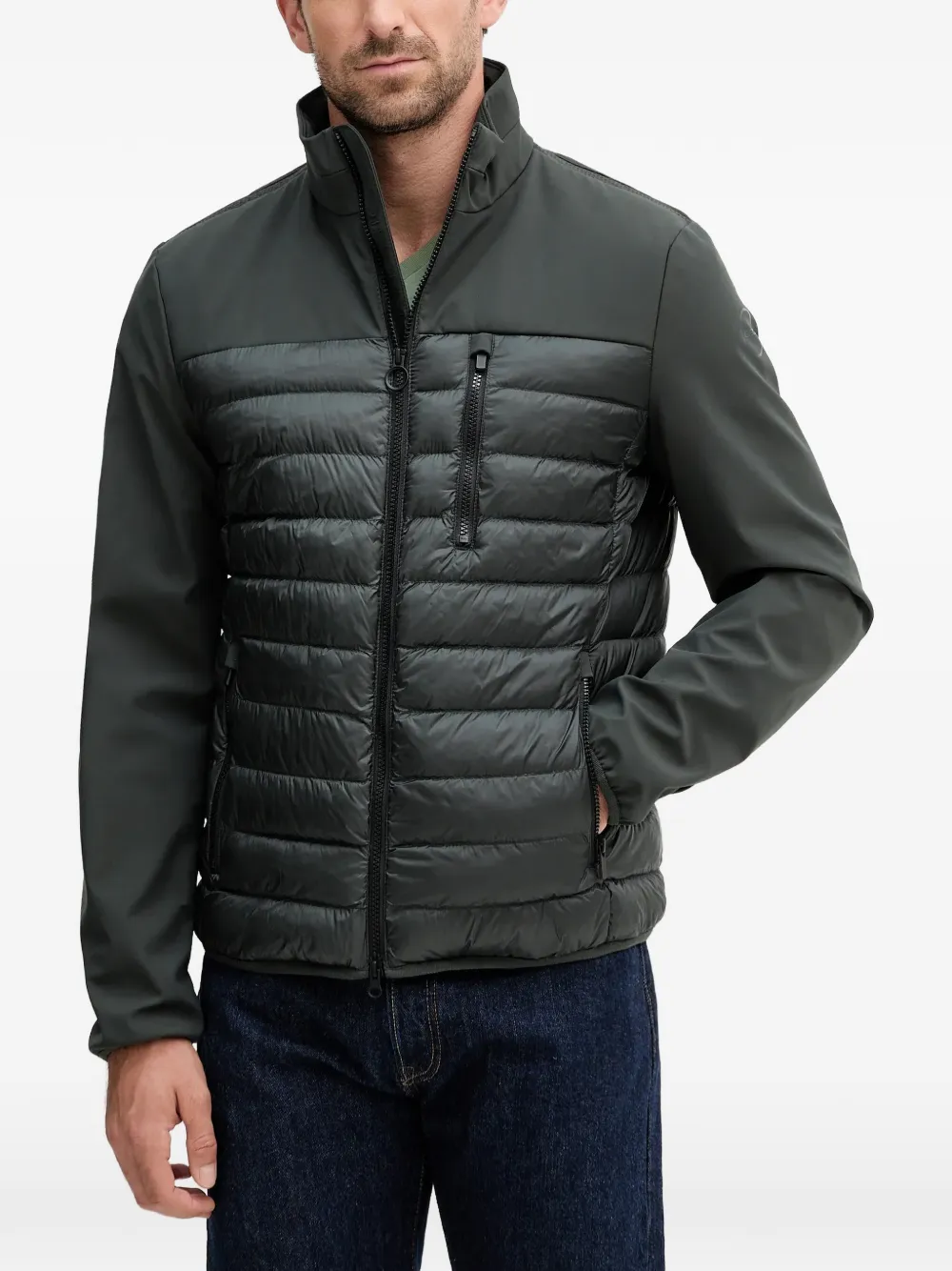Geox Spherica zip quilted jacket | Green | Image 1