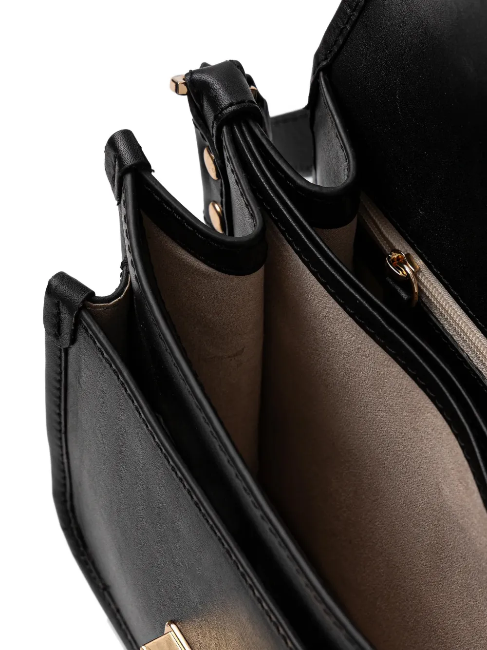 Geox Flavrie Turn-lock Cross Body Bag In Black