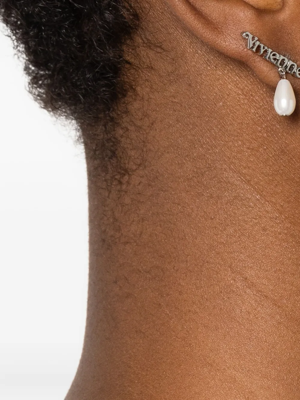 Vivienne Westwood pearl embellished drop earrings - Zilver