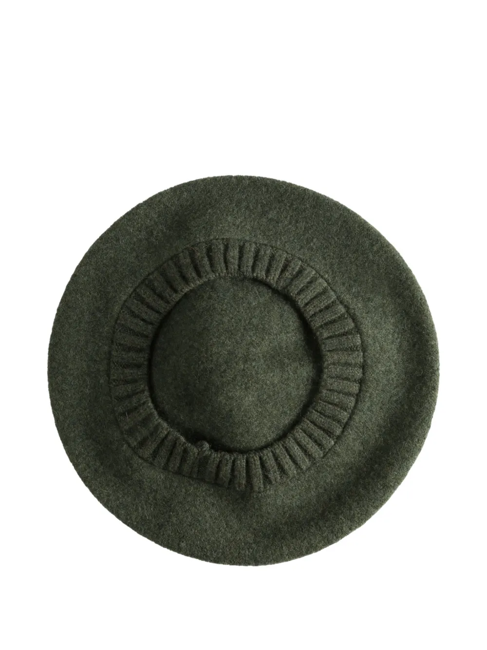 Mhl By Margaret Howell Pompom Wool Beret In Green