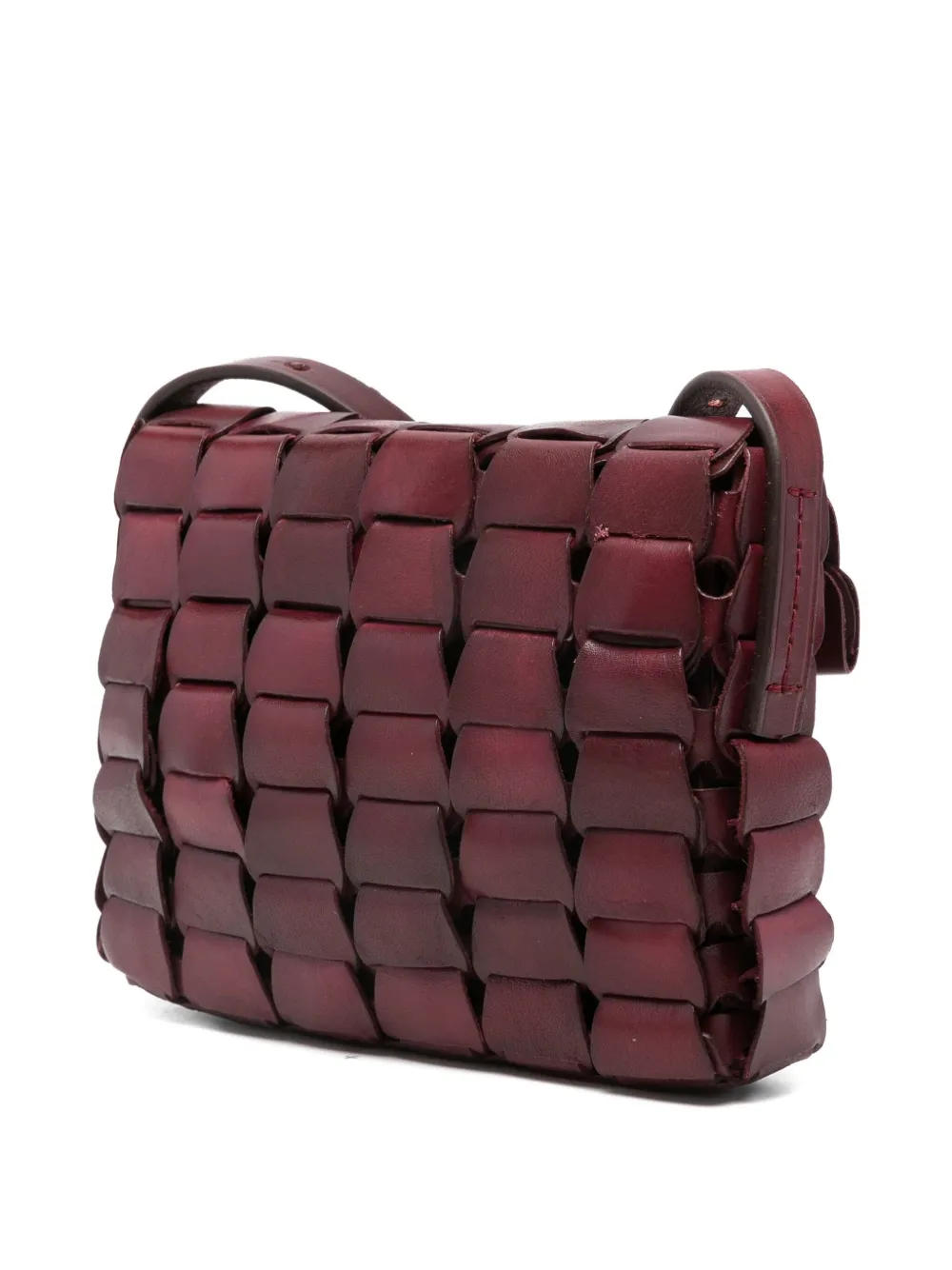 Dragon Diffusion Leather Woven Shoulder Bag In Purple
