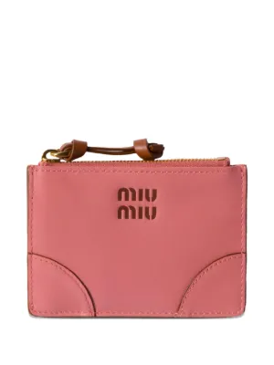 Miu Miu Matelassé zip-around Wallet | Pink | FARFETCH UK