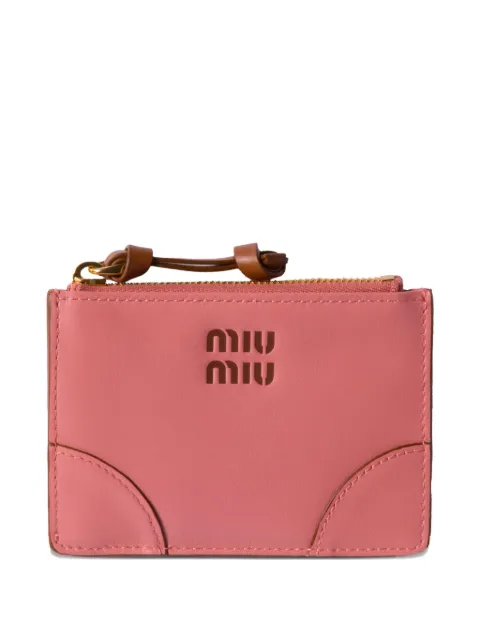 Miu Miu debossed-logo leather wallet