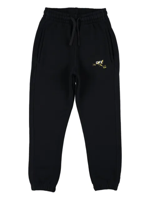 Off-White Kids splattered stripe track pants