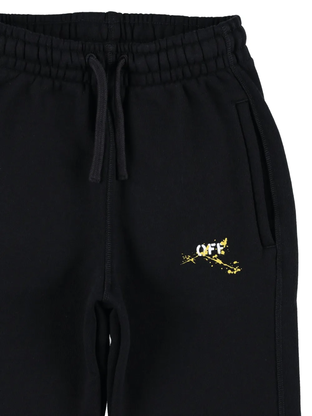 Off-white Elastic Waist Sweatpants In Black