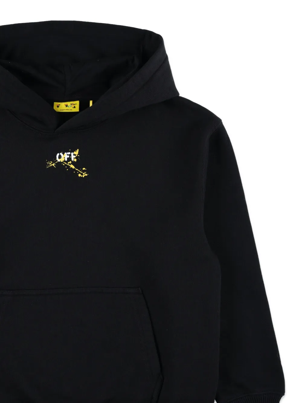 Off-white Logo-print Hoodie In Black