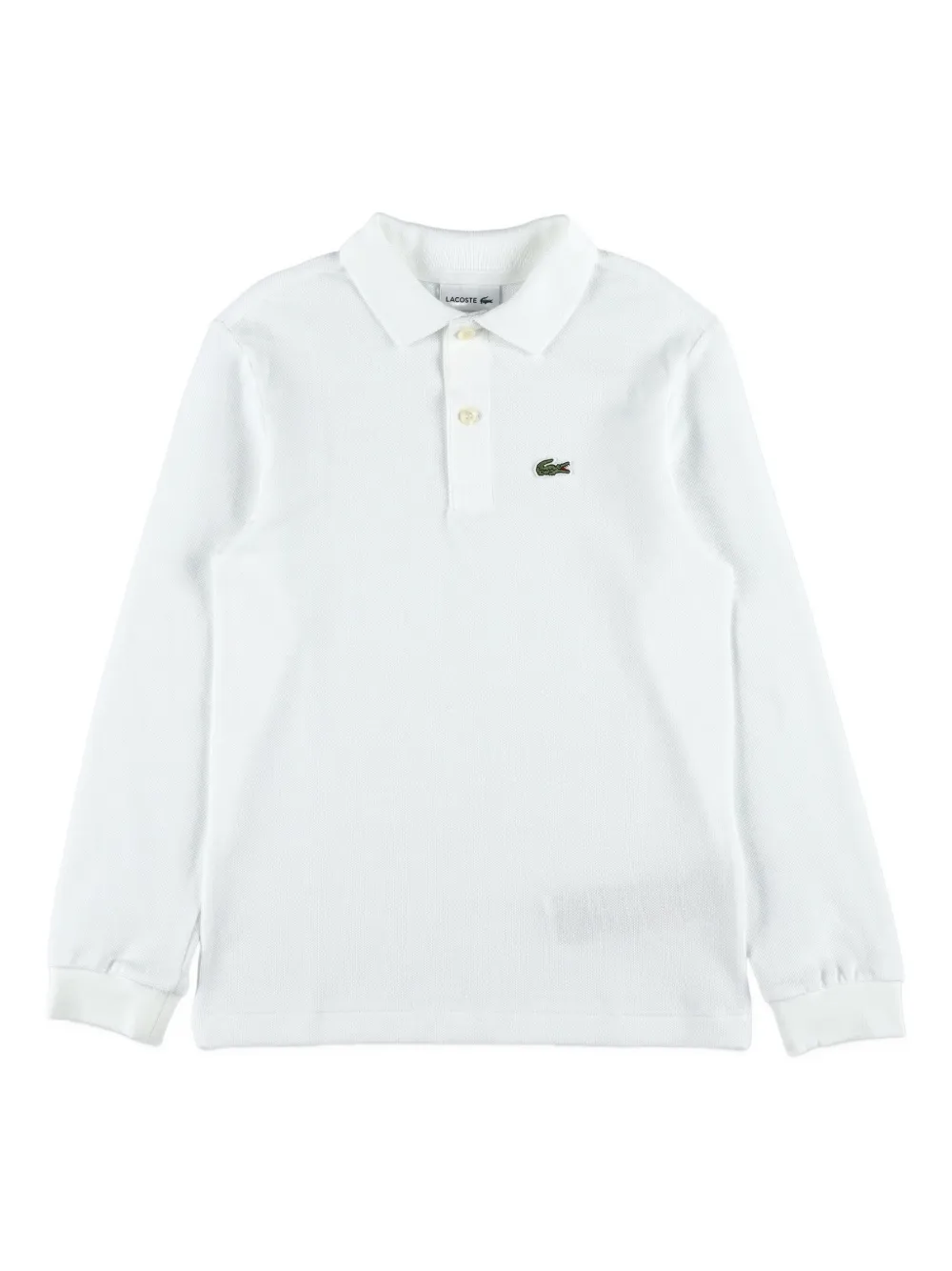 Lacoste Kids قميص بولو بأكمام طويلة | أبيض | Image 1