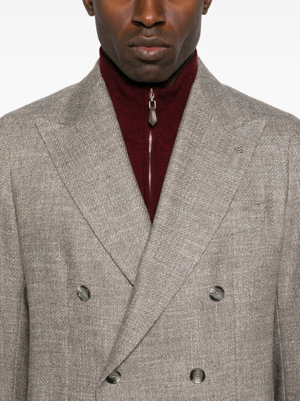 Tagliatore Jack met dubbele rij knopen Grijs