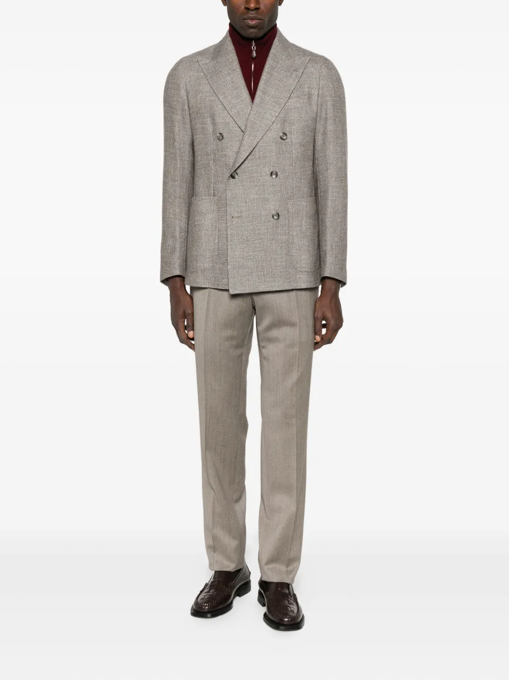 Tagliatore double-breasted textured jacket | Suit & Dinner Jackets | Image 2