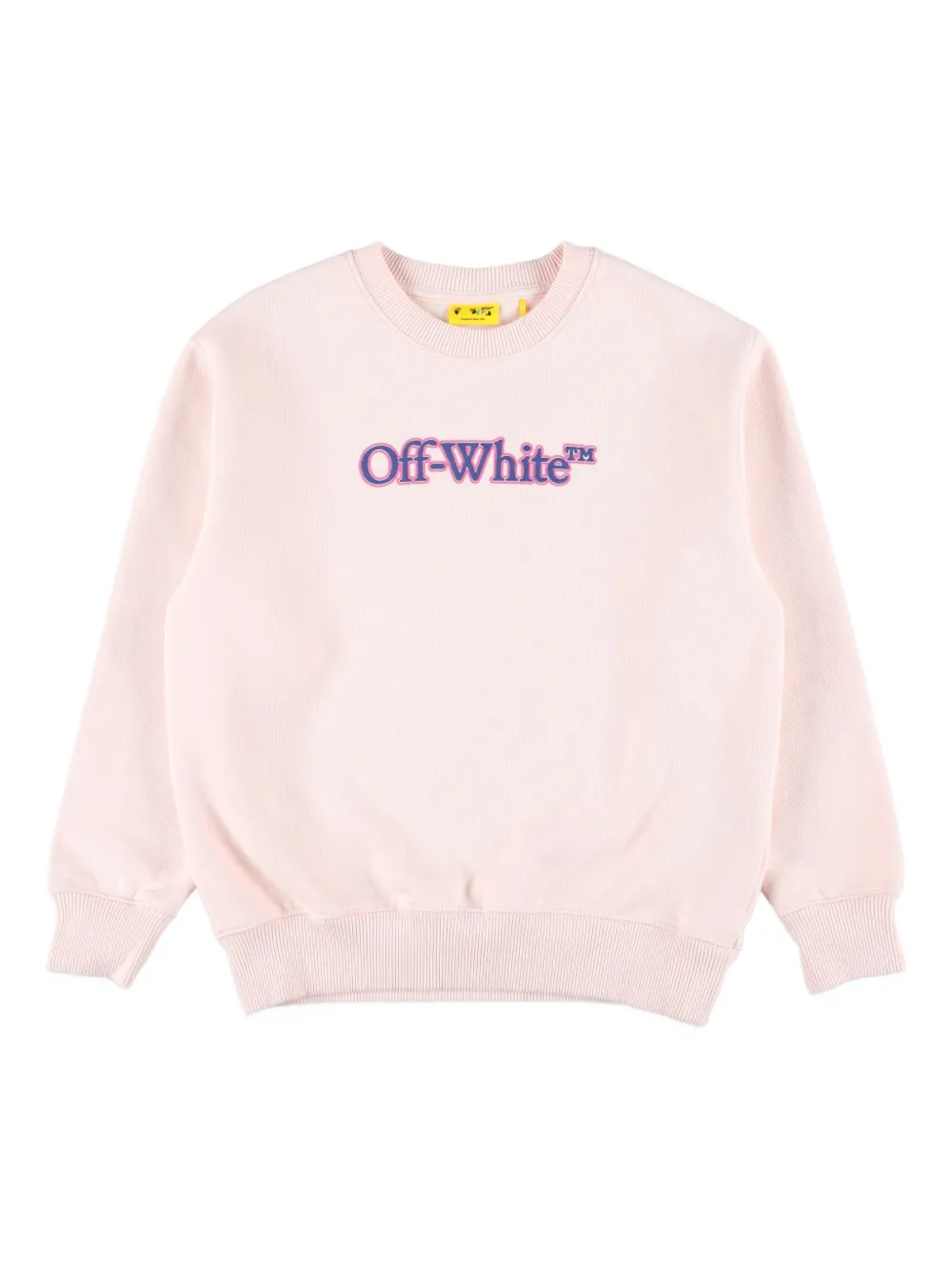 Off-white Logo-embroidered Sweatshirt In Pink