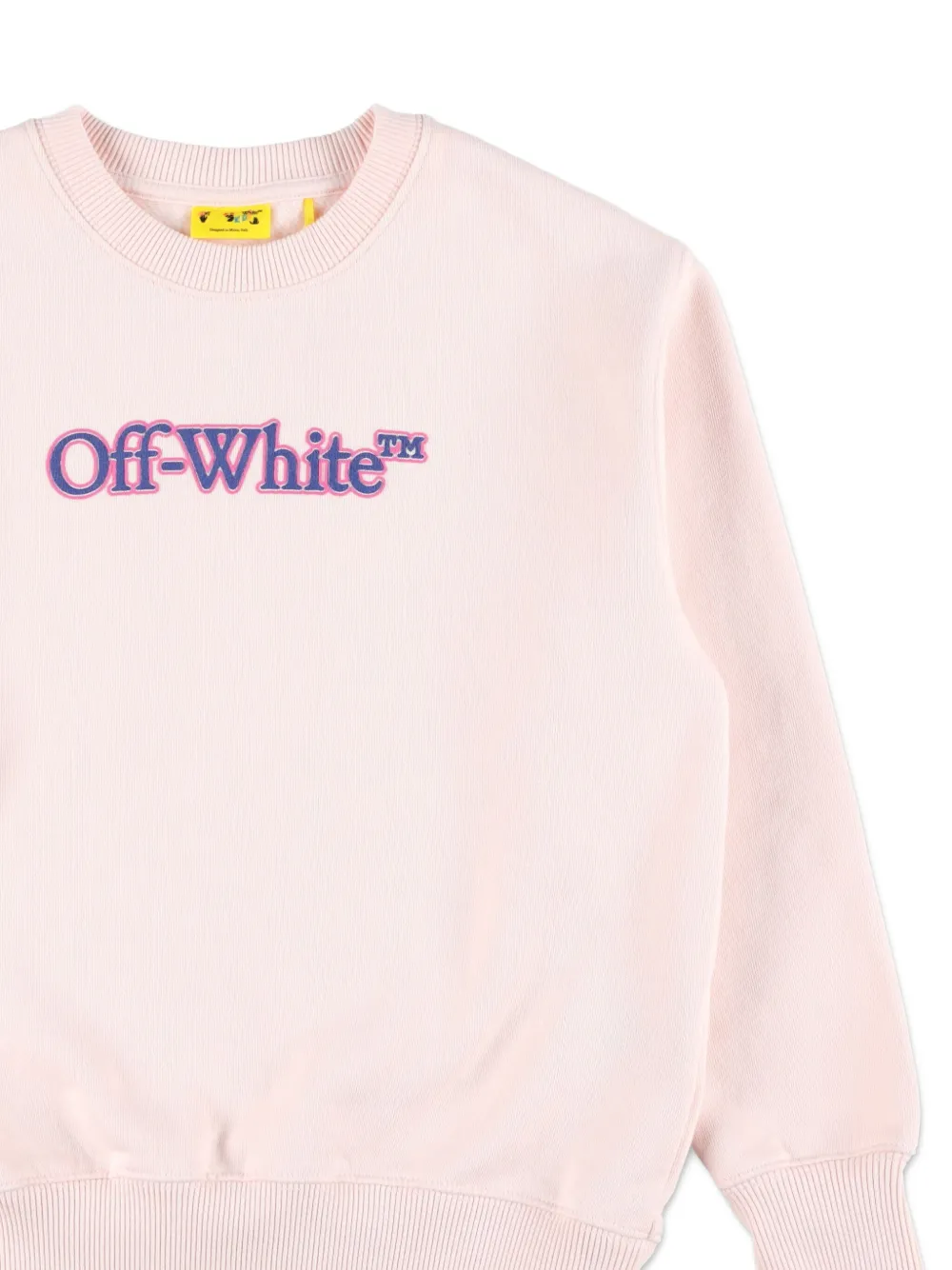 Off-white Logo-embroidered Sweatshirt In Pink