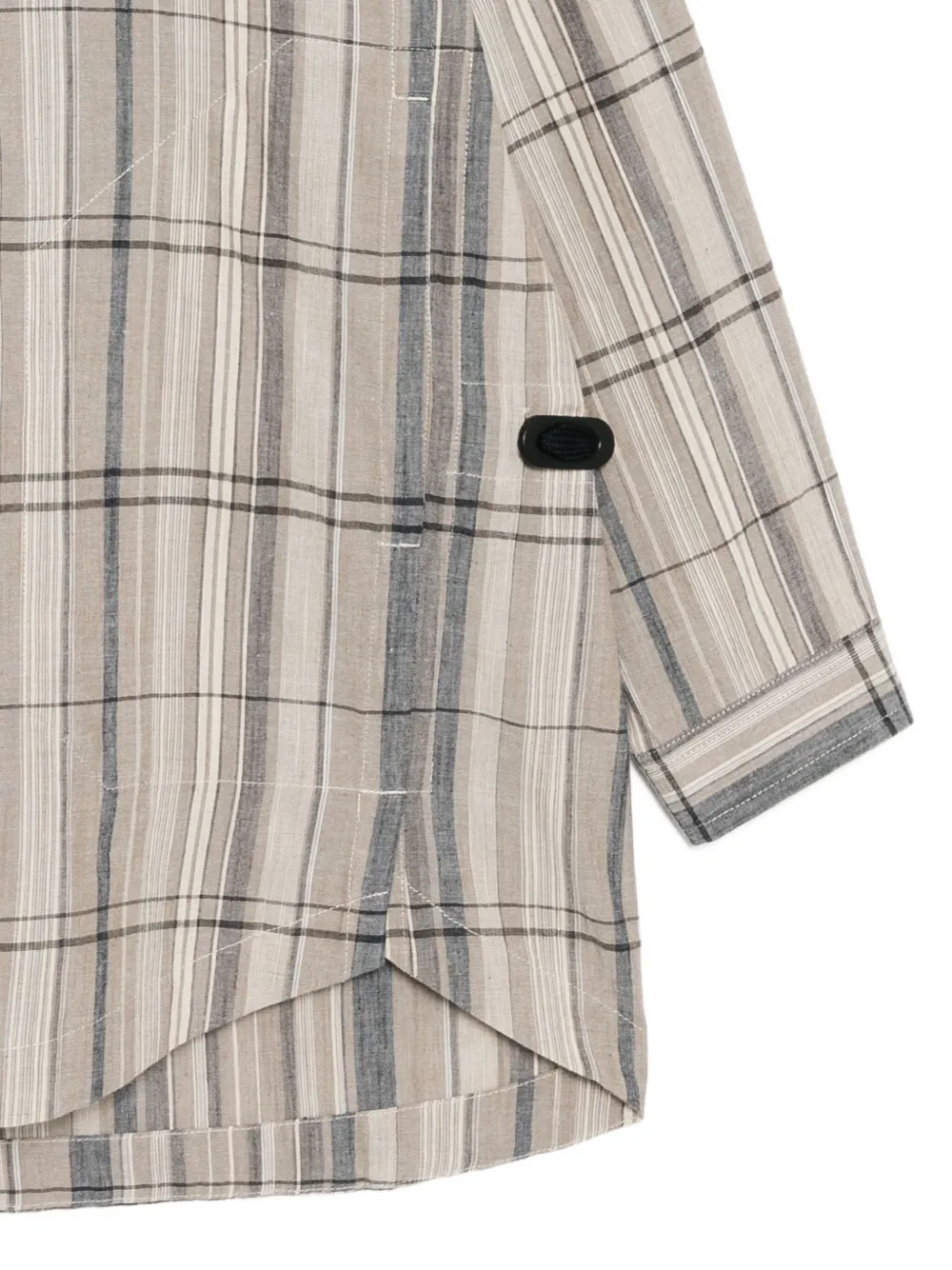 Jan Jan Van Essche Madras Checked Shirt - Neutrals 