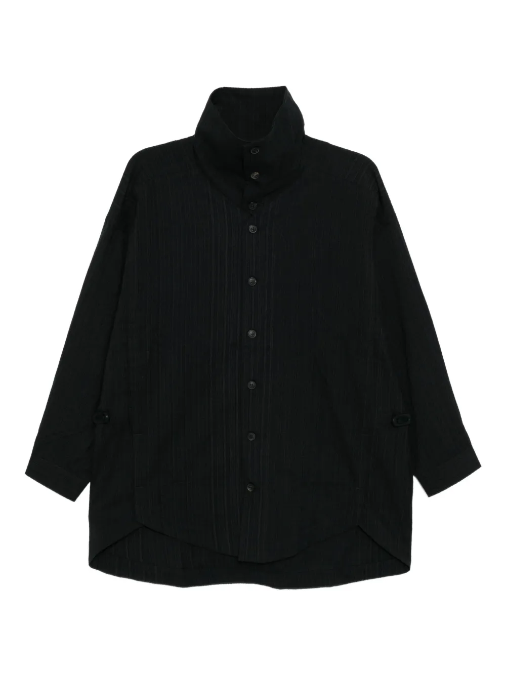Jan Jan Van Essche Medium seersucker shirt | Black | Image 1