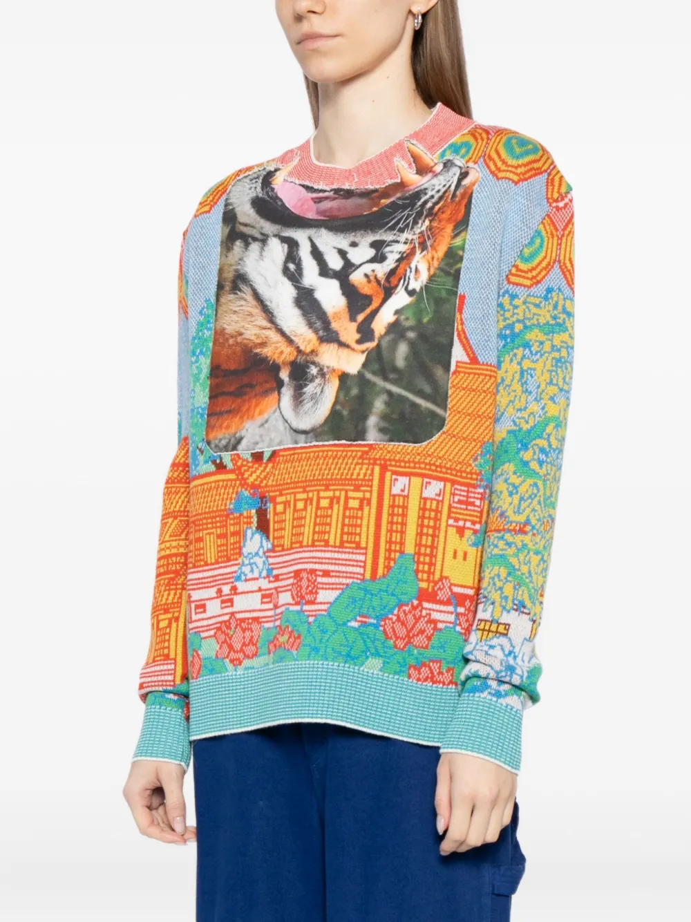 Penultimate Graphic-print Jumper In Multi