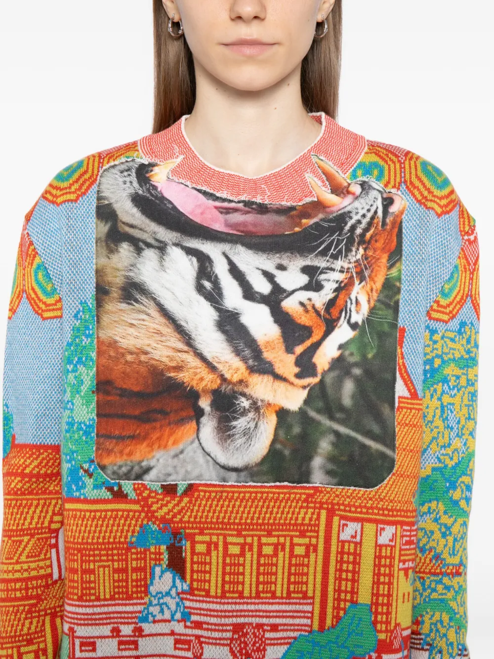 Penultimate Graphic-print Jumper In Multi