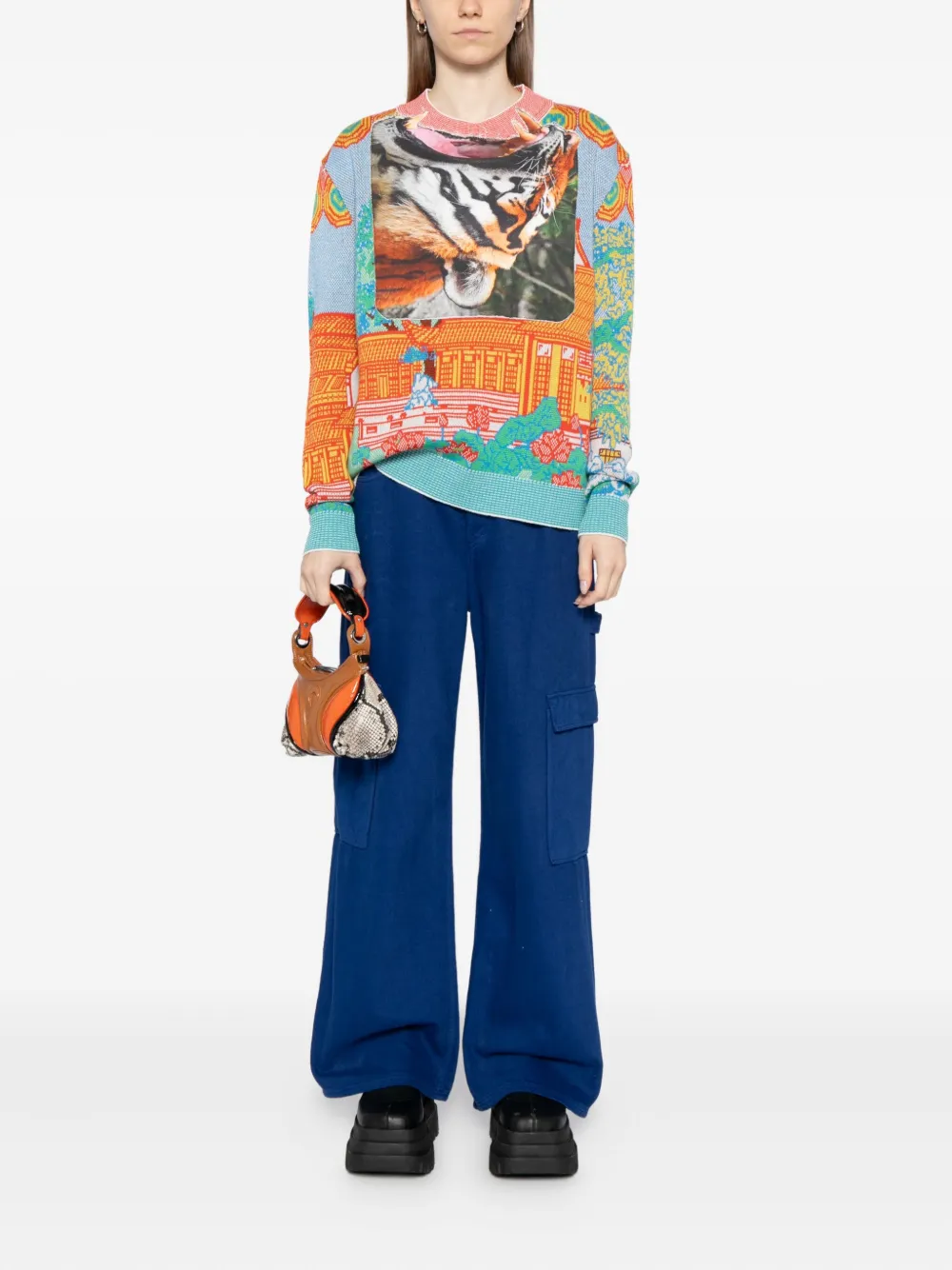Penultimate Graphic-print Jumper In Multi