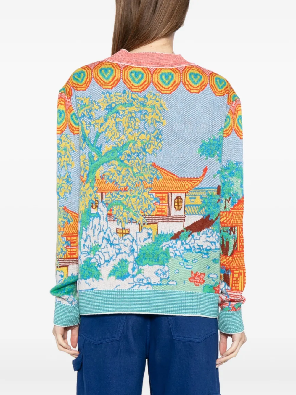 Penultimate Graphic-print Jumper In Multi