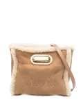 sacai small shearling tote bag - Neutrals