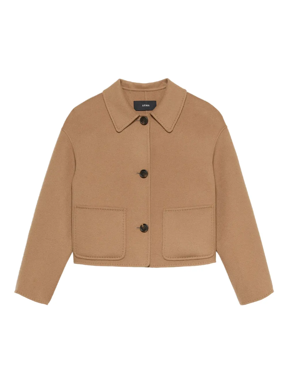 Arma Patch-pockets Buttoned Jacket In Neutral