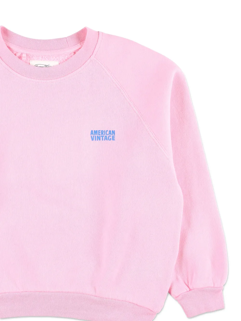 American Vintage Kids Sweater met geborduurd logo Roze
