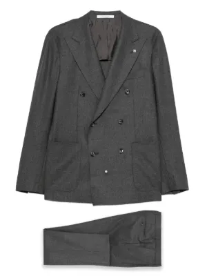Lardini ピンストライプ ダブルスーツ | グレー | FARFETCH JP