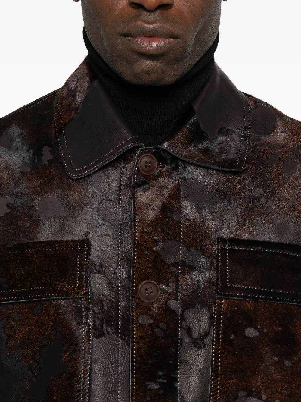 Salvatore Santoro Patch-pocket Suede Jacket In Brown