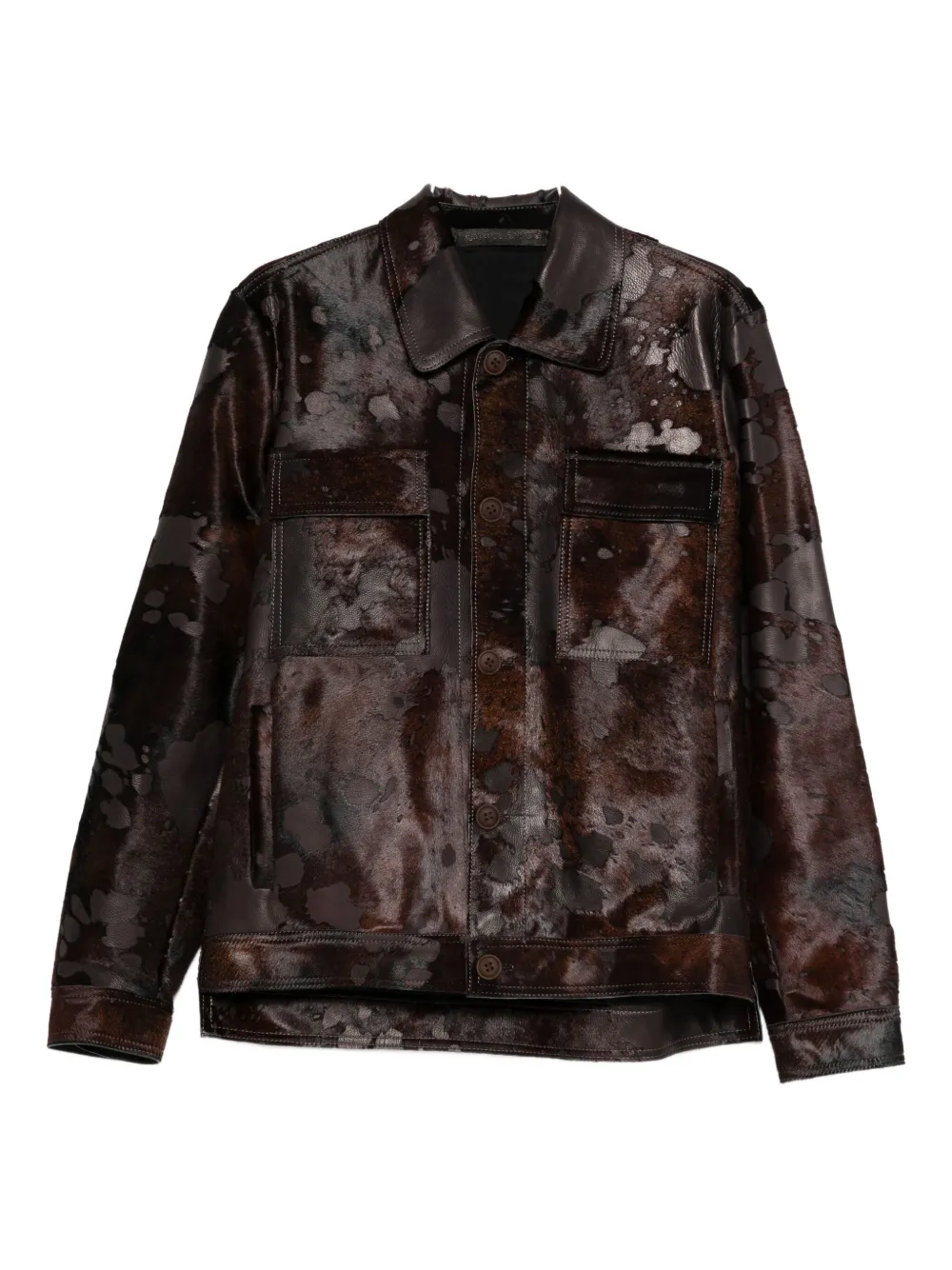 Salvatore Santoro Patch-pocket Suede Jacket In Brown
