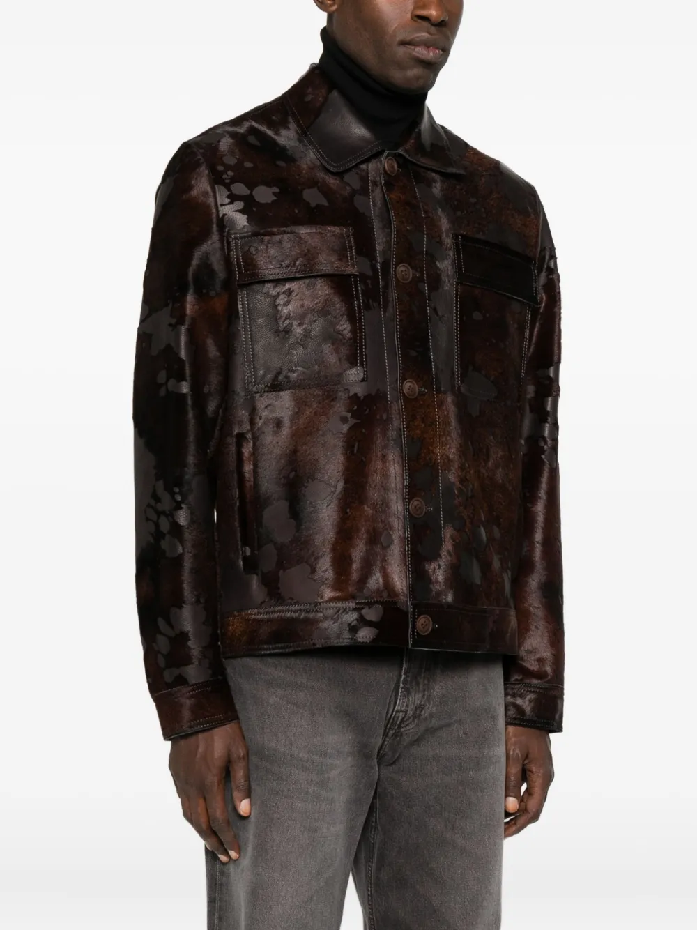 Salvatore Santoro Patch-pocket Suede Jacket In Brown
