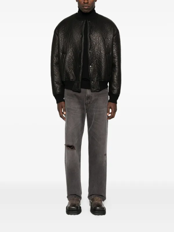 Salvatore Santoro Leather Bomber Jacket | Black | FARFETCH ZA