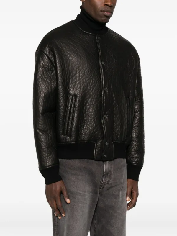 Salvatore Santoro Leather Bomber Jacket | Black | FARFETCH ZA