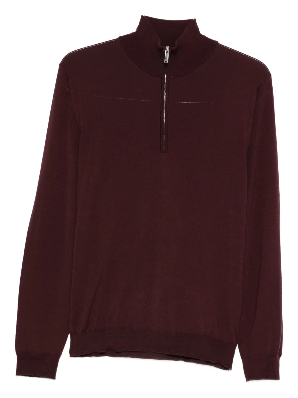 Zanone Half-zip Polo Shirt In Red
