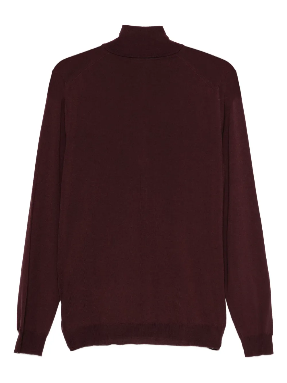 Zanone Poloshirt met halve rits - Rood