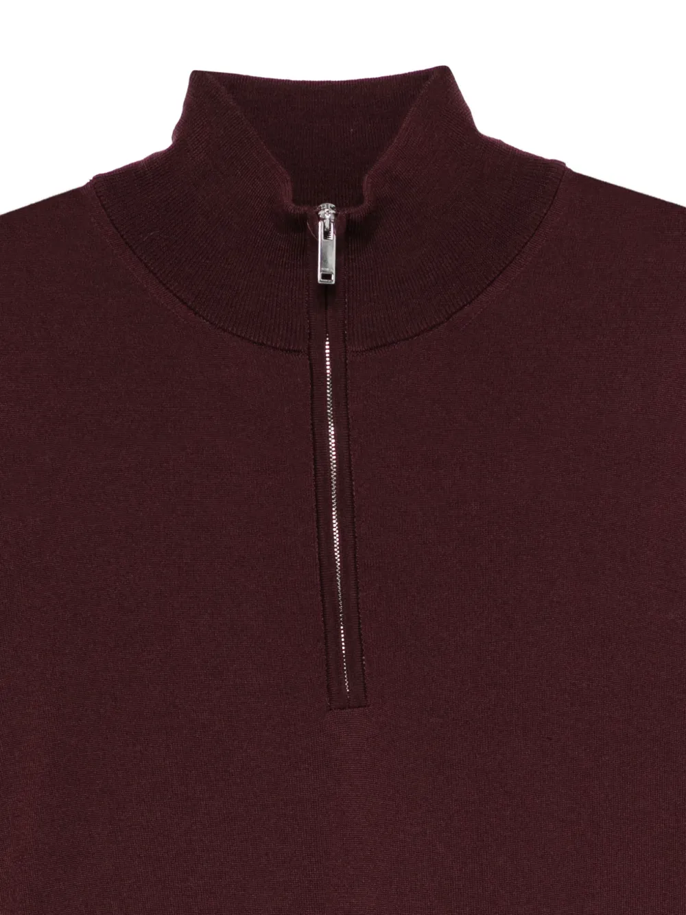 Zanone Poloshirt met halve rits Rood