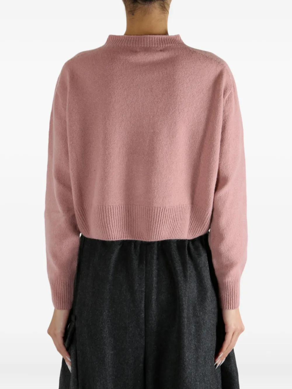 Margaret Howell Button-front Cropped Cardigan In Pink