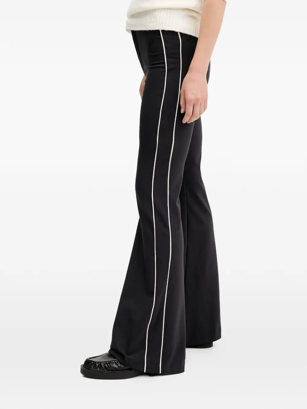HUGO stripe-detail trousers - Zwart