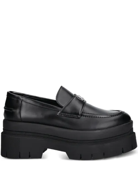 HUGO logo platform loafers