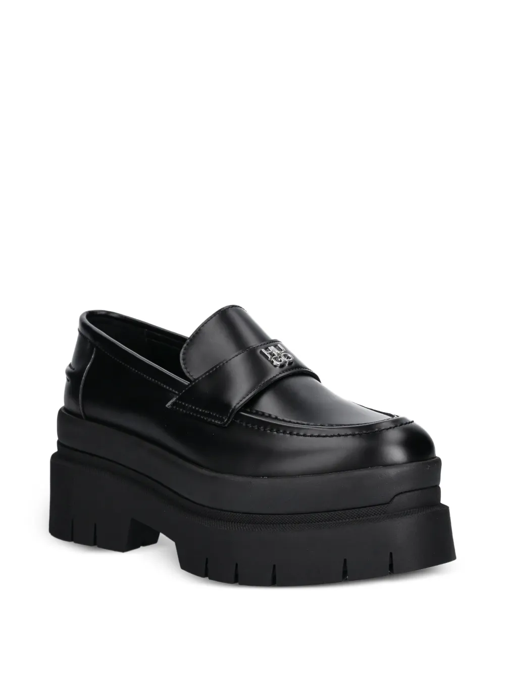 HUGO logo platform loafers | Image 2