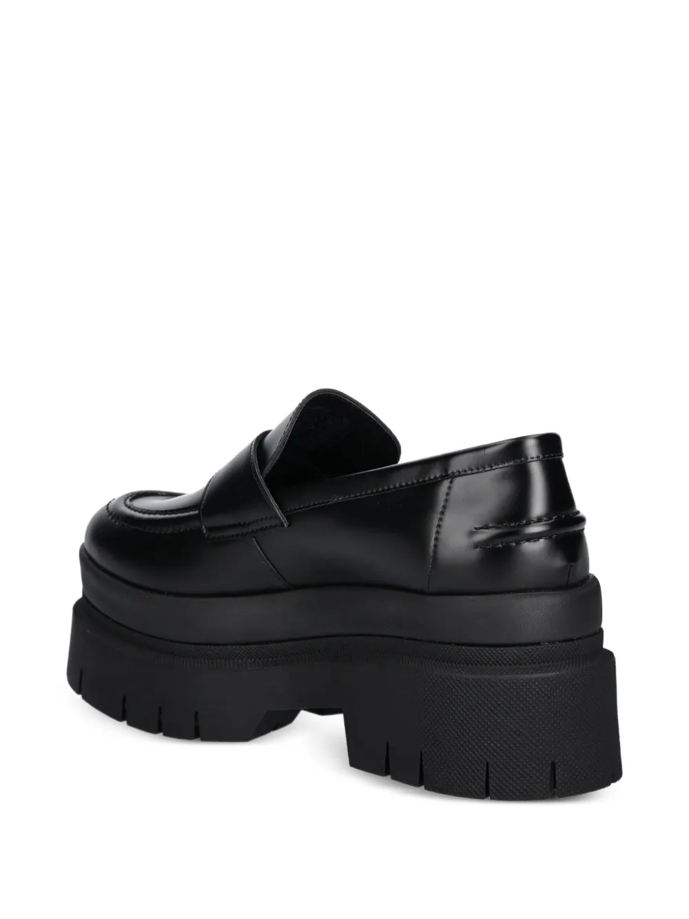 Hugo Boss Logo Platform Loafers In Black