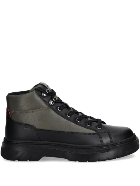 HUGO lace-up panelled boots