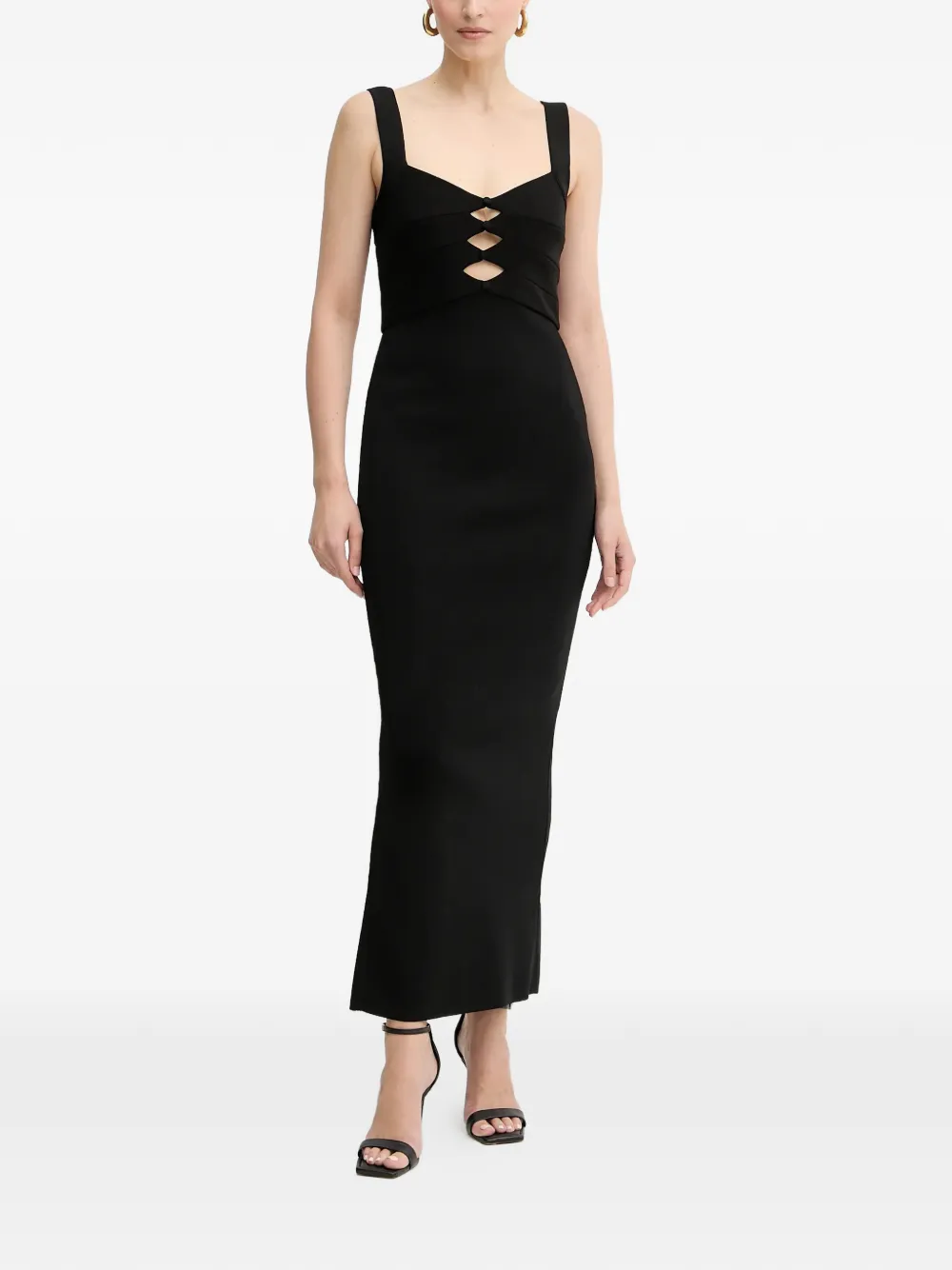 Hervé Léger Alessia cutout strap maxi dress - Black