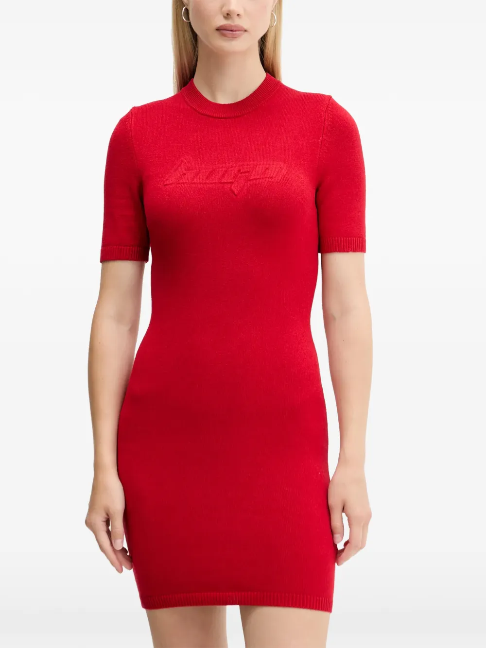 HUGO short-sleeve logo dress | Red | Image 1